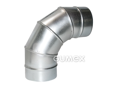 Nippel 90°, 80mm, +200°C, verzinktes Blech, 